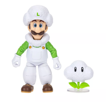 The Super Mario Galaxy Movie 5" Figure Series Cloud Luigi Figure Toy New W Box