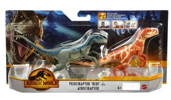 Jurassic World Dominion Velociraptor Blue vs Atrociraptor Dino Battle New W Tag