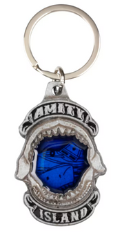 Universal Studios Jaws Shark Amity Island Boat Keychain New with Tag
