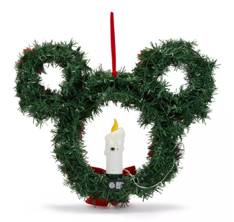 Disney Parks Mickey Mouse Icon Light-Up Holiday Wreath New with Tag