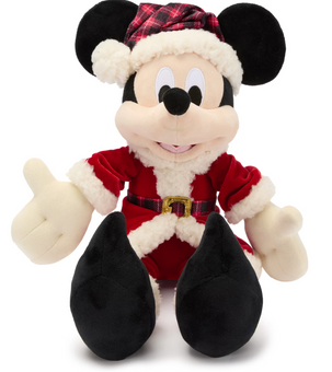 Disney Parks Santa Mickey Mouse Holiday Christmas Plush Toy New With Tag