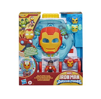 Disney Jr. Marvel Iron Man his Awesome Friends Hall of Armor Playset New W Tag