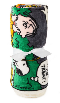 Hallmark Peanuts Great Pumpkin Comic Strip Throw Blanket 60x50 New With Tag