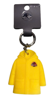Universal Studios Jurassic Park T Rex Yellow Raincoat Keychain New With Tag