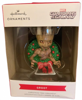 Hallmark Marvel Guardians of Galaxy Groot Wreath Christmas Ornament New with Box