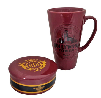 Disney Parks Tower Of Terror With Bellhop Hat Topper Coffee Mug New With Tag