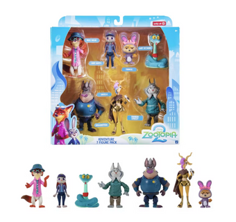Zootopia 3'' Adventure in a Box Animal Figures - 7pk Toy New With Box