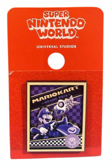 Universal Studios Super Nintendo World Mario Kart Grand Prix Luigi Pin New Card