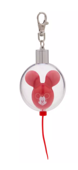 Disney Parks Mickey Red Balloon Light-Up Keychain New with Card