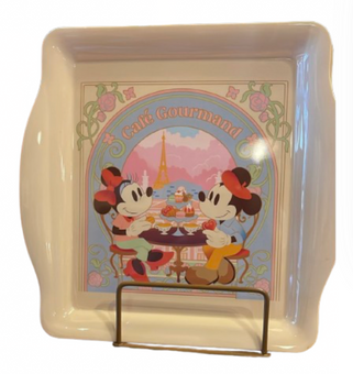 Disney Parks Epcot France Mickey & Minnie Café Gourmand Serving Tray New w Tag