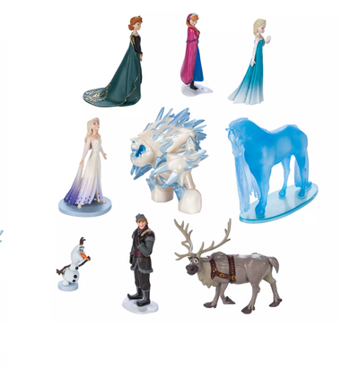 Disney Store Frozen Deluxe Figure Play Set Playset Figurine Toy Cake Topper New