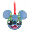 Disney Parks Stitch Festive Mickey Icon Plate Christmas Ornament New With Tg