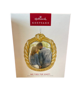 Hallmark 2023 Keepsake We Tied the Knot! Photo Frame Christmas Ornament New