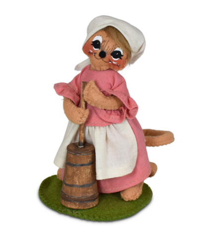 Annalee Dolls 2022 5in Colonial Butter Churning Mouse Plush New with Tag