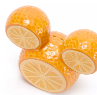 Disney Mickey Minnie Mouse Icon Strawberry Oranges Salt and Pepper Shaker Set