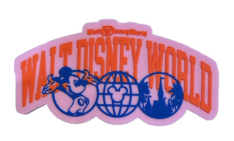 Disney Parks Walt Disney World Retro Icon Pink Magnet New With Tag