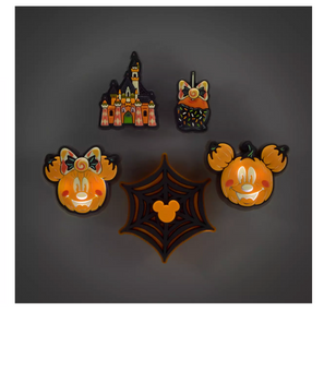 Disney Parks Mickey and Minnie Halloween Light-Up Jibbitz Set by Crocs New Card