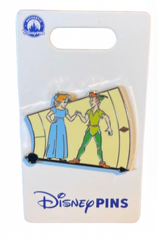 Disney Parks Peter Pan & Wendy Clock Pin New With Card