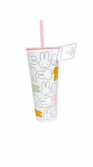 Starbucks X Miffy Limited Edition 26oz Stainless Steel Cold Cup with Straw New