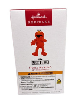 Hallmark Sesame Street 30th Tickle Me Elmo Christmas Musical Ornament New W Box