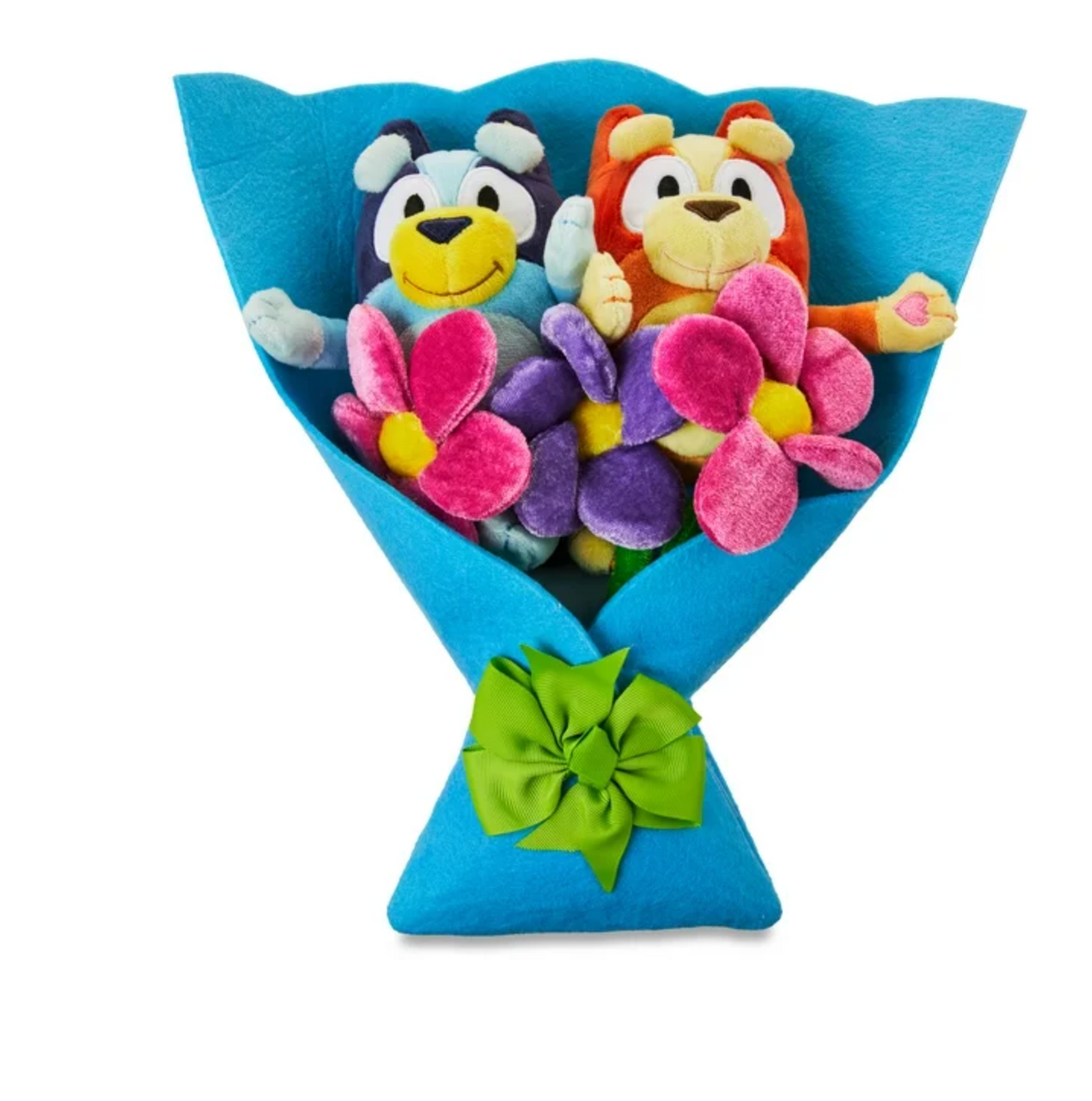 Valentine 2024 Bluey And Bingo Plush Valentine s Flowers Bouquet New w I Love Characters