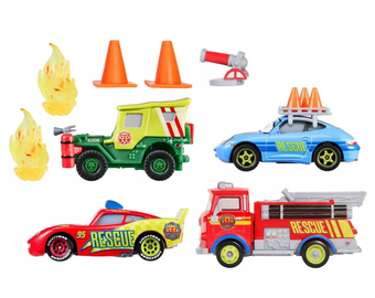 Disney Pixar Cars Race & Rescue Crew Die-Cast 4-Pack Toy New With Tag