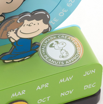 Hallmark Peanuts Charlie Brown and Lucy Magnetic Perpetual Calendar New