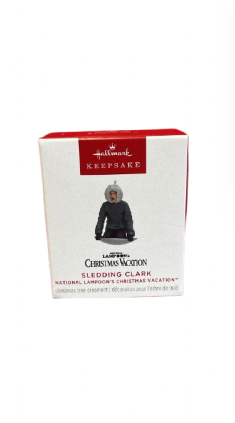 Hallmark 2025 Keepsake Mini Christmas Vacation Sledding Clark Ornament New w Box