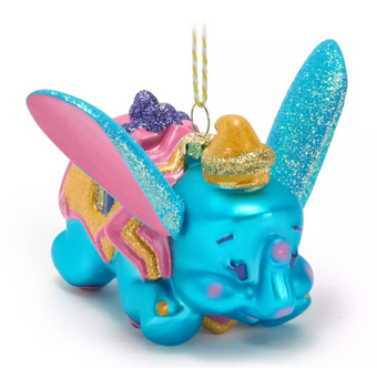 Disney Parks Dumbo the Flying Elephant Glass Christmas Ornament New With Tag