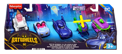 Disney DC Batwheels Batcast Bam the Batmobile vs Legion of Zoom Set New with Box