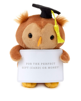Hallmark Wise Owl Graduation Gift Card Holder Plush New with Tag