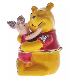 Disney Parks Winnie the Pooh and Piglet Trinket Box by Arribas New with Box