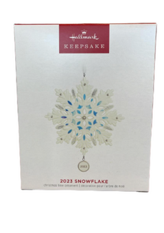 Hallmark 2023 Keepsake Snowflake Porcelain Christmas Ornament New with Box