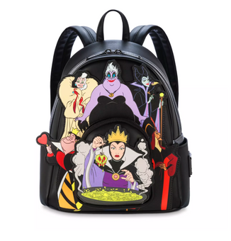 Disney Parks Villains Glow-in-the-Dark Loungefly Mini Backpack New With Tag