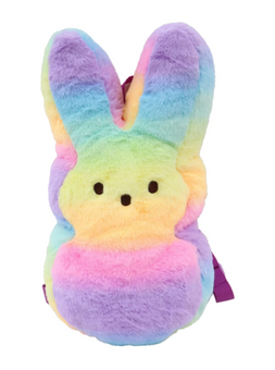 Peeps Zipper Plush Backpack - Rainbow Easter New with Tag
