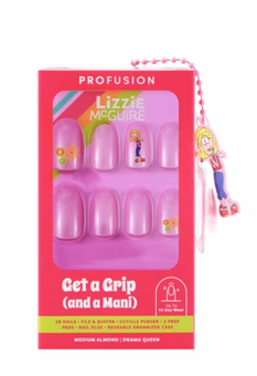 Disney Profusion LIZZIE McGUIRE Press on Nails 28ct Drama Queen Mediun Almond