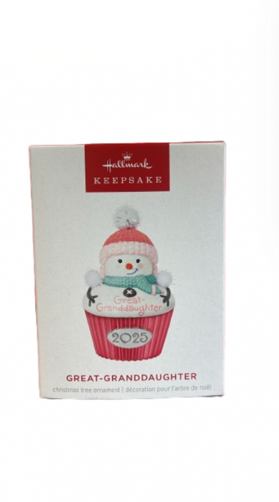 Hallmark 2025 Keepsake Great-Granddaughter Cupcake Christmas Ornament New w Box