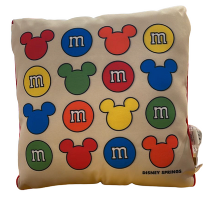 M&M's World Disney Spring Mickey Mouse Multi Color Pillow New With Tag