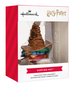 Hallmark Harry Potter Sorting Hat and House Scarves Christmas Ornament New