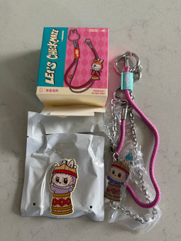 Pop Mart Labubu The Monsters Let's Checkmate Bishop Pendant Keychain Charm New