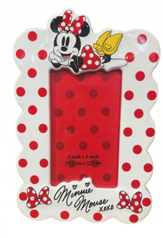 Disney Parks Minnie Mouse XOXO White Red Dots Photo Frame New With Tag