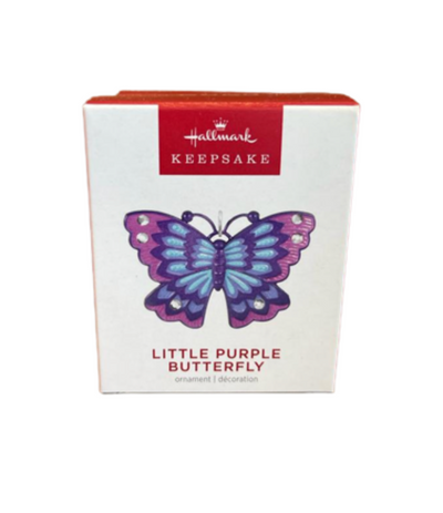 Hallmark 2023 Keepsake Mini Little Purple Butterfly Ornament Christmas New w Box