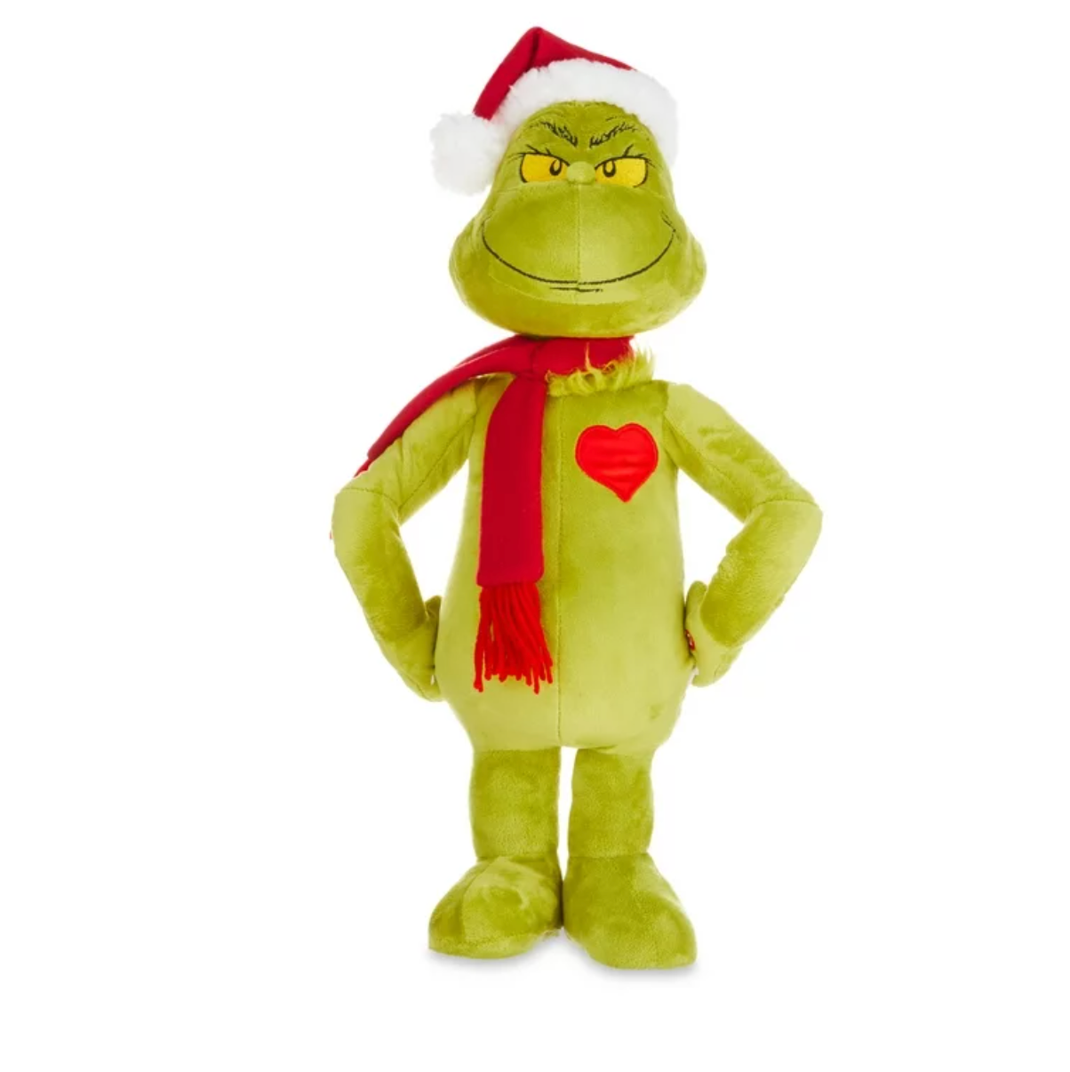 Dr. Seuss The Grinch with Heart Christmas Holiday Greeter Plush New With Tag