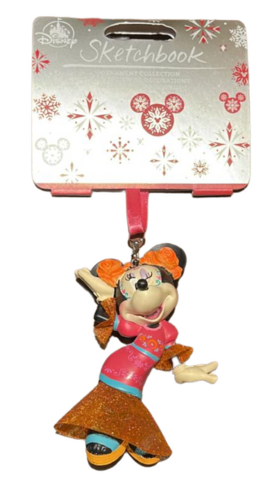 Disney Parks Epcot Mexico Minnie Mouse Sketchbook Christmas Ornament New W Tag
