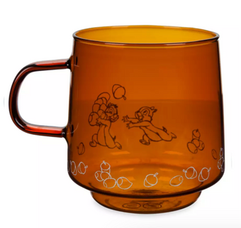 Disney Parks Chip 'n Dale Glass Mug New With Tag