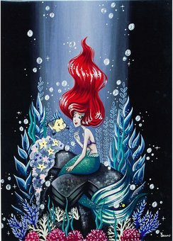 Disney Parks Dreams Little Mermaid Ariel Postcard Wonderground Gallery New