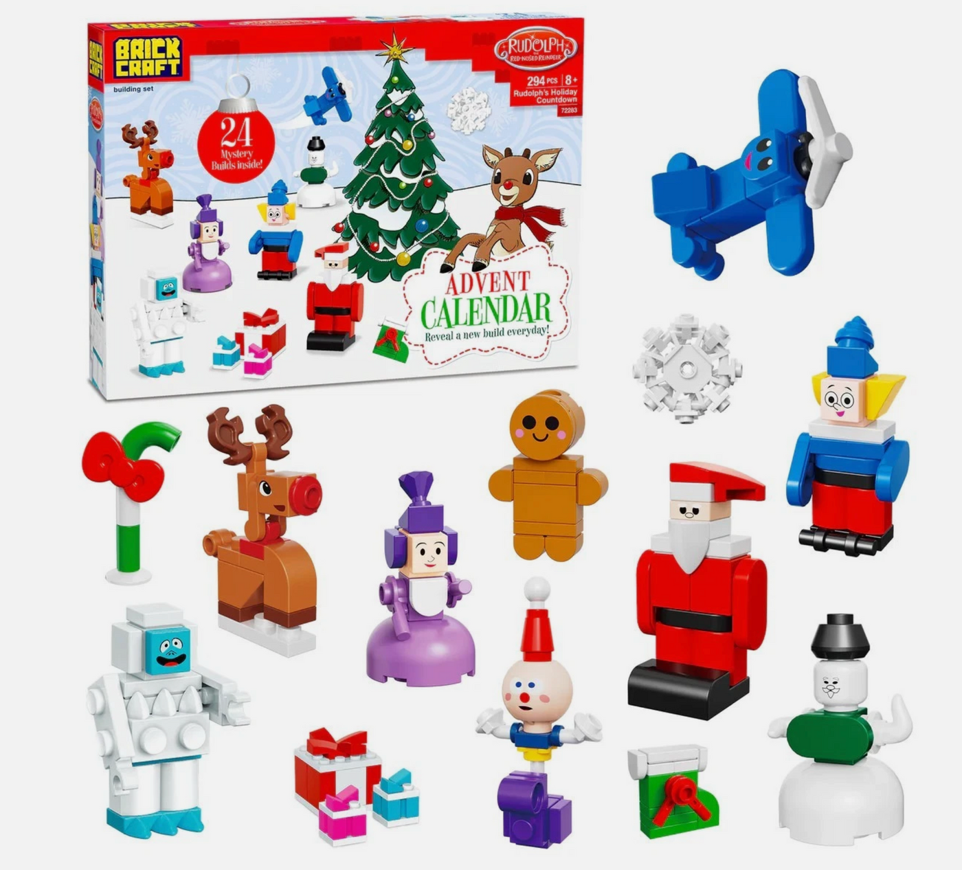 Brickcraft Rudolph Advent Calendar 294 Piece Set Countdown Christmas Toy