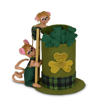 Annalee Dolls 2023 St. Patrick's 7in Top Hat Teamwork Plush New with Tag