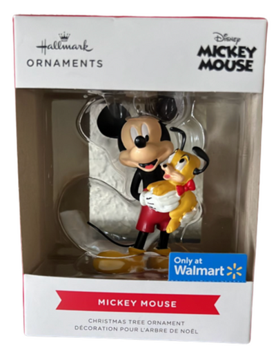 Hallmark Disney Mickey Mouse With Puppy Dog Pluto Christmas Ornament New W Box