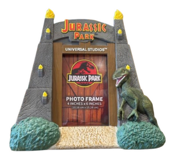 Universal Studios Jurassic Park Gate Entrance Dino Picture Frame New With Tag